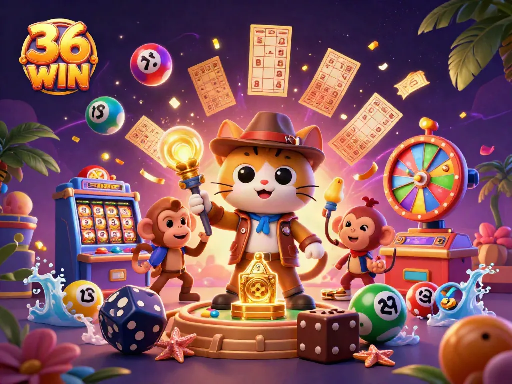 Engage in the thrill of gaming at 36 WIN with an exciting casino exploration scene.