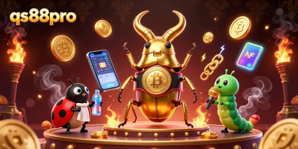 Engage with exciting gaming action at qs88pro featuring a colossal golden beetle champion.