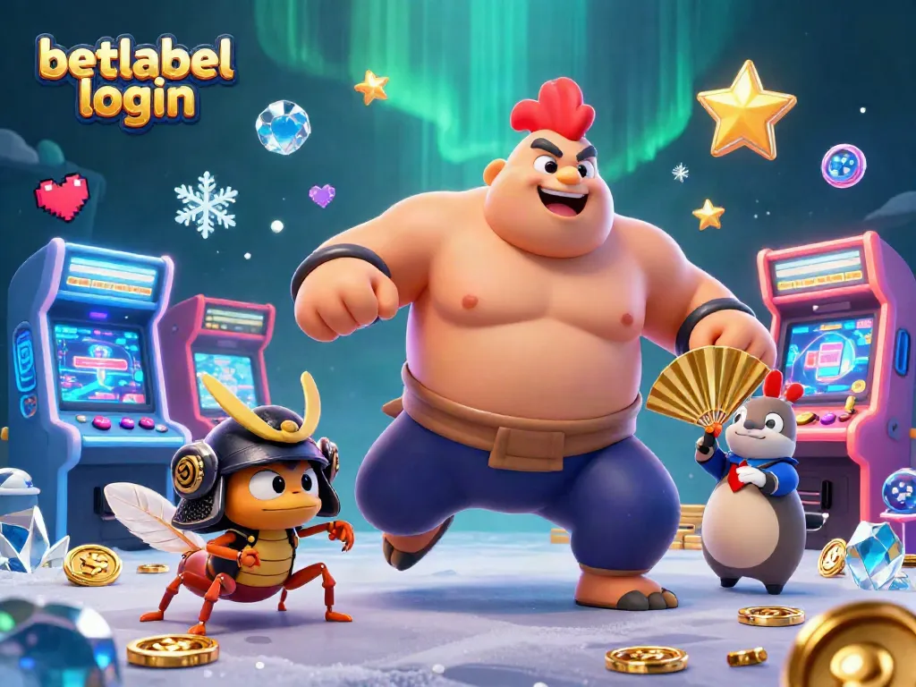 Engage with betlabel login for a vibrant gaming experience featuring dynamic 3D characters and casino elements.