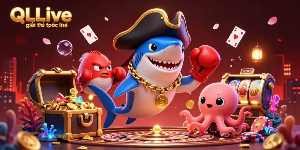 Engage with QQLive giải trí trực tuyến through exciting gambling adventures featuring colorful characters and rich casino elements.