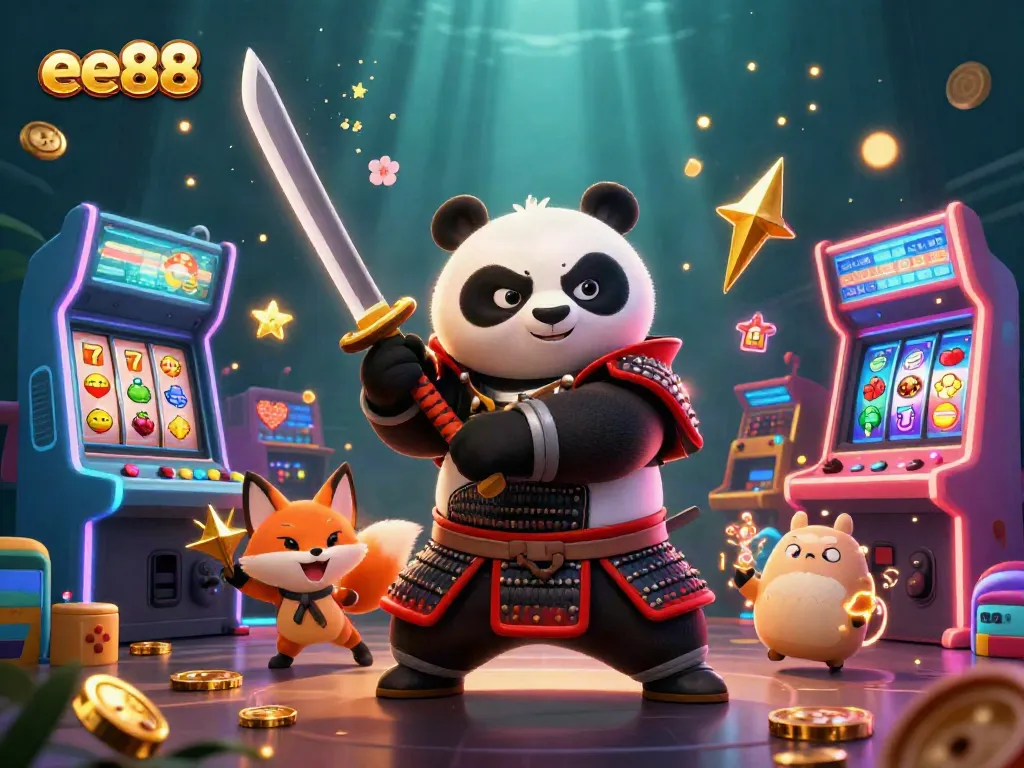 Engage with the ee88 samurai panda and friends in an exciting casino adventure.